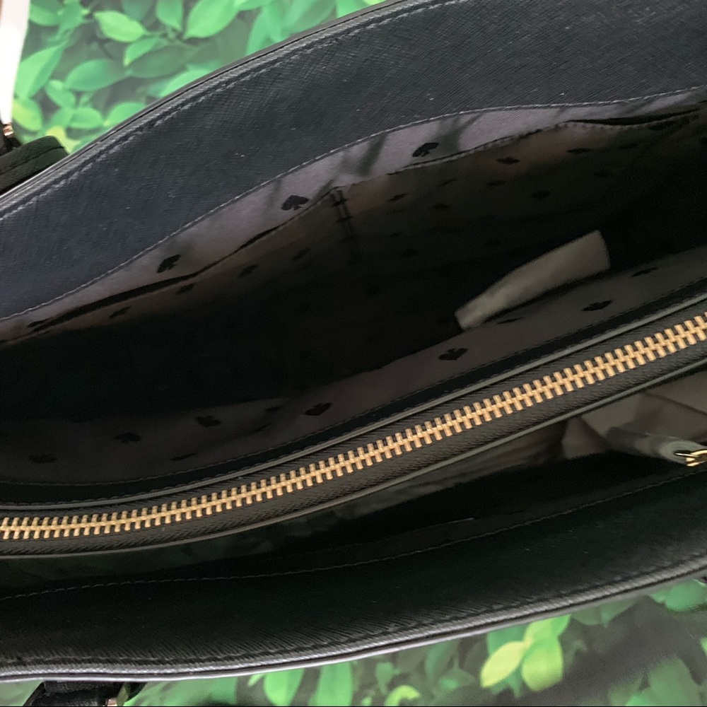 Cameron large laptop tote Kate spade black leather - Picture 6 of 6